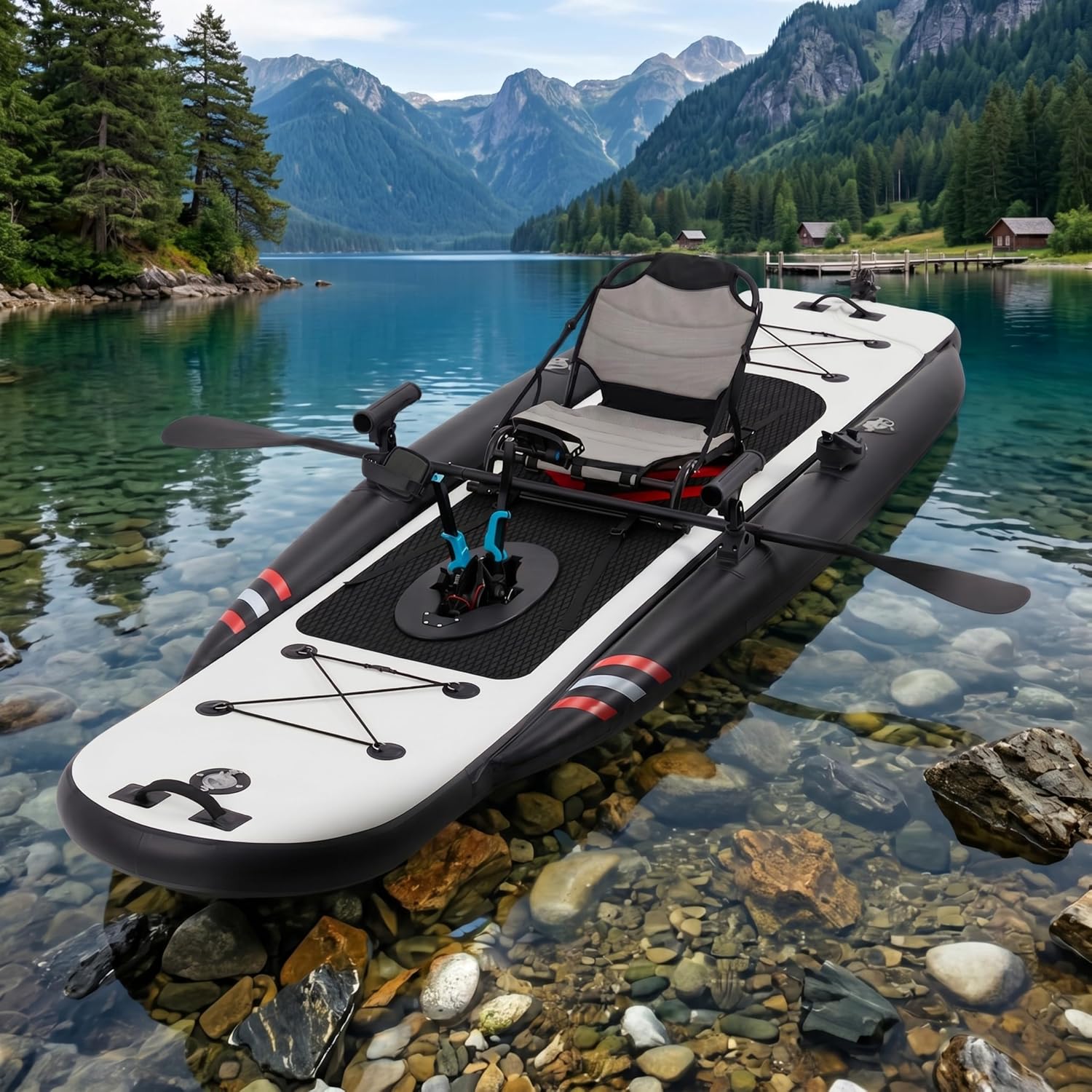 Fishing Kayak Inflatable - 12ft Premium PVC Şişirilebilir Balıkçı Kayığı