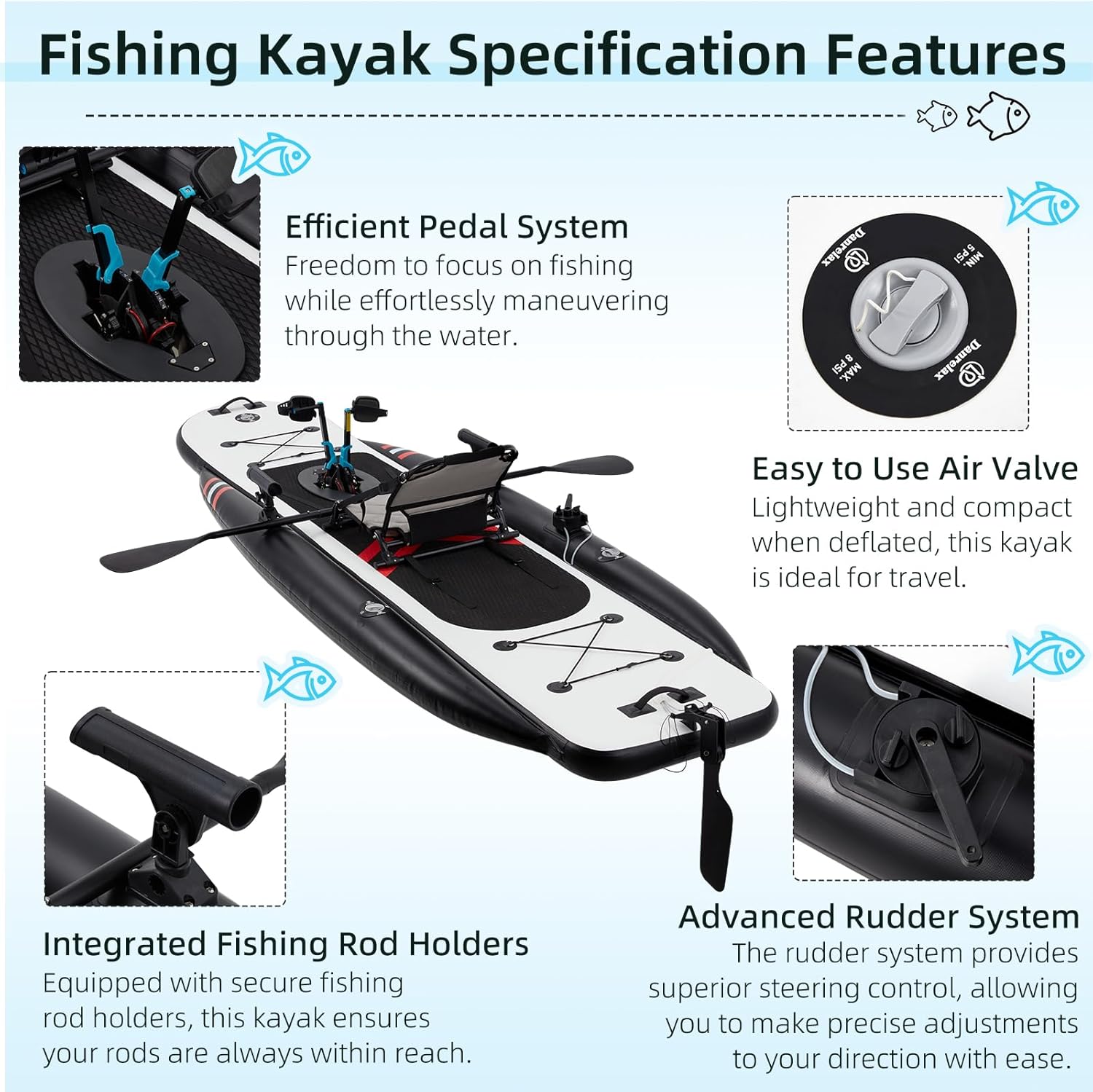 12ft Premium PVC Şişirilebilir - Fishing Kayak Inflatable incelemesi ve fiyatı